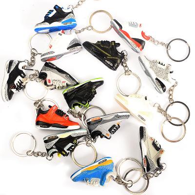 China Promotion Gift Dropshipping Air 3 Retro High OG Chicago Bred 11 White Mini Shoes 3d Keychains With Mini Box And Bag for sale