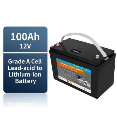 China Power Tools 12.8V 100A cost-effective A-grade lithium iron phosphate battery and built-in BMS for sale