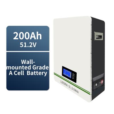 China Power Tools Household Wall Mounted Powerwall 48v 10kw Battery Lifepo4 200ah keypad Home battery Lithium Ion Storage Battery for sale