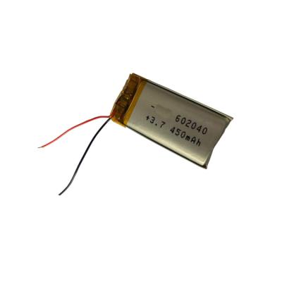 China Rechargeable Toys 3.7V 602535 Polymer Lithium Ion Battery 500mAh 602040 450mAh Battery for sale