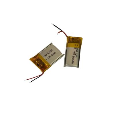 China Rechargeable toys 551125 3.7V Li ion 120mah and 401520 90mah lithium polymer battery for IOT board for sale