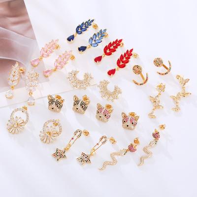 China Trendy wholesale original dog Hengyu acrylic earrings copper circle earrings tassels metal earrings jewelry women for sale