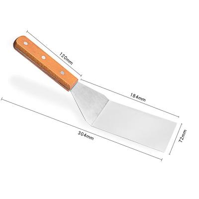 China 31X 7.5cm Viable Solid Hamburger Turner with Rosewood Handle Griddle Grill Turner/Burger Spatula for sale