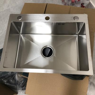 China With Handmade Single Faucet Bowl Undermount Kitchen Sinks Stainless Steel Makers for sale