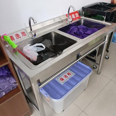 China Large Eco-friendly Industrial Single Double Bowl Farmhouse Kitchen Sink With Accessories for sale