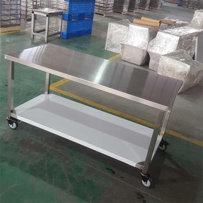 China Eco-friendly commercial kitchen operation table used base prep 201 304 stainless steel work table for sale