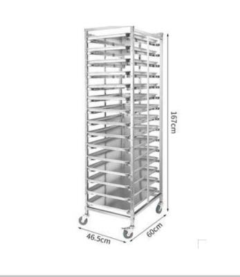 China Fast Food Restaurant Removable SUS304 Stainless Steel Trolley Tray for sale