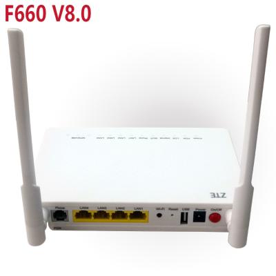 China Fiber to Home English used modem GPON Ontario ZTE F660 V8.0 Firmware OMCI ONU Management and Control Interface GPON ONU ZTE ZXHN F660 V8 SC/APC for sale