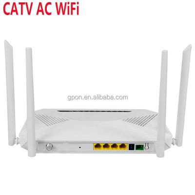 China Network ODM Manufacturer GEPON/GPON/EPON XPON CATV ONU 4GE CATV and Fiber Optic WiFi Modem XPON CATV ONU ONT for sale