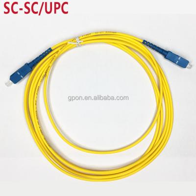 China FTTH Fiber Optic Patch Cord SC To SC With UPC Network Telecom FC SC LC ST FTTH Drop Cable Fiber Optic Patch Cord for sale