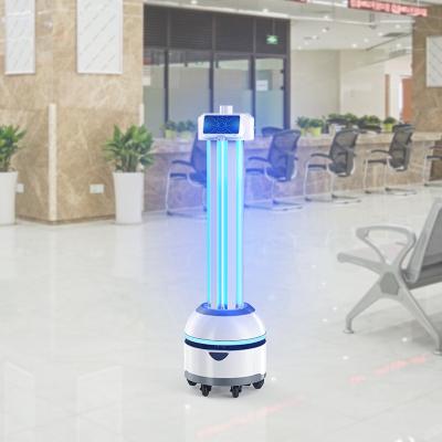 China restaurant & Hotel supplies navigation automatic air sterilize robot intelligent disinfection uv-c sterilization equipment for hospital/office for sale