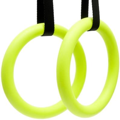 China Durable Fitness Gym Muscle Exerciser Abs Eco-friendly Gym Rings With Adjustable Nylon Strap for sale