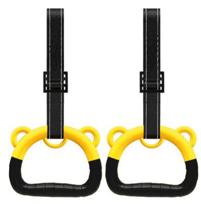 China Durable Pull Up Rings For Child Indoor Exercise Gym Kids Gymnastic Rings With Adjustable Straps Home Kids Gymnastic Rings for sale