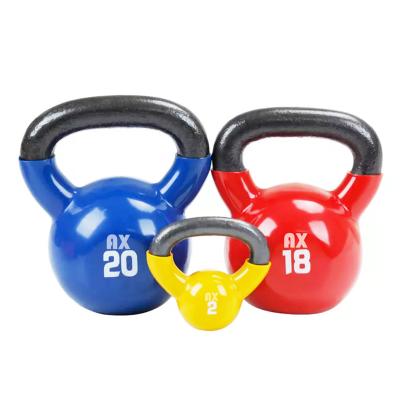 China Wholesale Vinyl Coated Kettlebells Gym Fitness Color Vinyl Kettlebell Set China Eco-friendly for sale