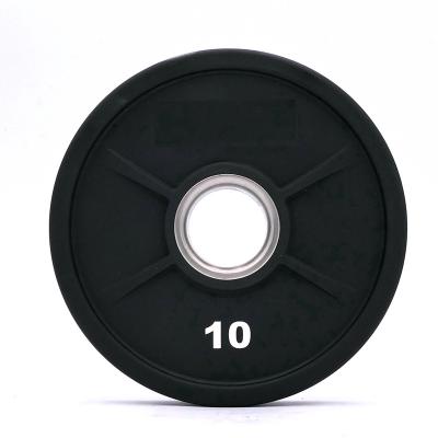 China Eco-friendly PU urethane coated weight plates 1.25kg 2.5kg 5kg 10kg 15kg 20kg 25kg for sale