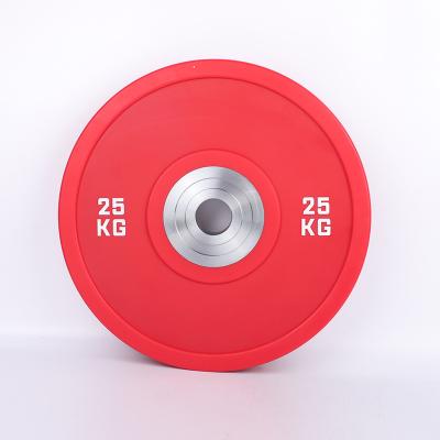 China Eco-friendly Custom Barbell Home Fitness Equipment Gym Weights Rubber Coated Cheap Bumper Plate Eco-friendly Exercise for sale