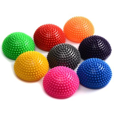 China AX Half Round Ball With Band Heavy Duty Yoga Ball Exercise Ball Balance Stability Trainer Bosuing Ball For Home Gym Core Training for sale