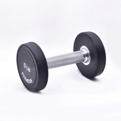 China Wholesale Commercial AX Fitness Dumbbell Eco-friendly Set China Round PU Dumbbell 5LB for sale