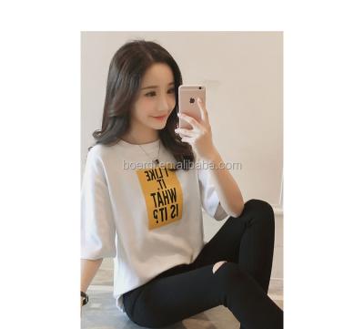 China Fashion women's anti-pilling eco-friendly T-shirt for sale