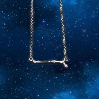 China CLASSIC Custom Zircon Aries Pendant Necklace Birthday Jewelry Gifts 12 Zodiac Horoscope for sale