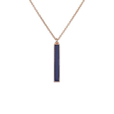 China CLASSIC Gold Silver Plated Blue Sodalite Gemstone Pendant Necklaces For Women Choker Necklace Jewelry Tasty Gift for sale