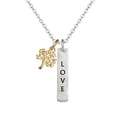 China Custom Cheap Personalized CLASSIC Minimalist Engraved Jewelry Necklace Gifts For Teens for sale