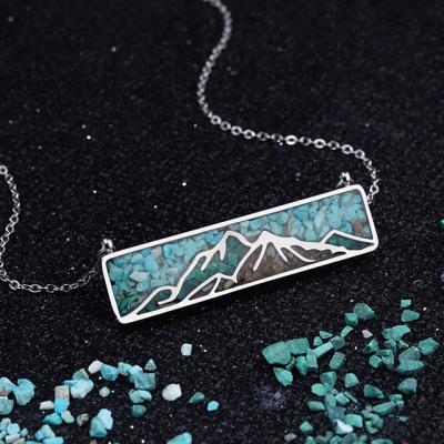 China CLASSIC Lauren-Spencer Dainty Mountain Range Bar Necklaces for Women Girls Nature Jewelry Gift for sale