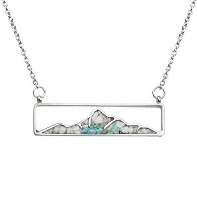 China CLASSIC Lauren-Spencer Turquoise White Howlite Mountain Necklace for Women for sale