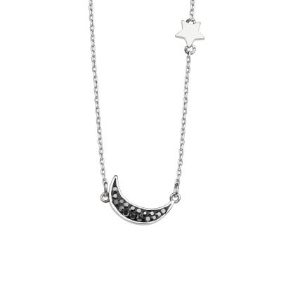 China Hiphop Lauren-Spencer Stainless Steel Star and Moon charm pendant necklace for women for sale