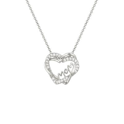 China TRENDY a daughter heart shaped necklace to her mother on mother's day for sale