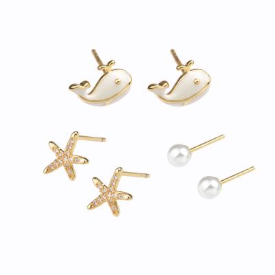 China Fashionable Jewelry Designs Handmade Ocean Earrings Earring Sets For Women Stud for sale