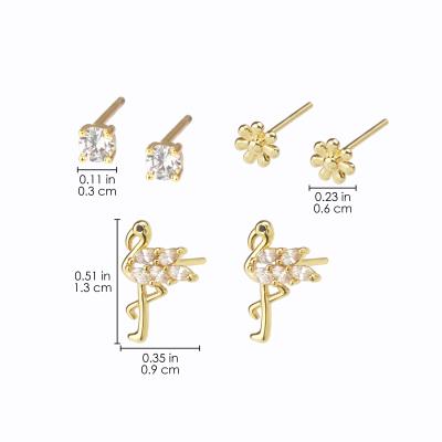 China Wholesale Creative Animal Animal Earrings Crane Earrings Stud Earrings Ocean Set For Women for sale