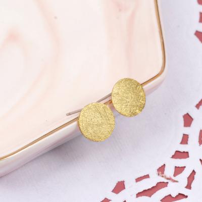 China Geometric Customize Gold Silver Plated Anti Allergy Geometric Circle Studs Earrings for sale