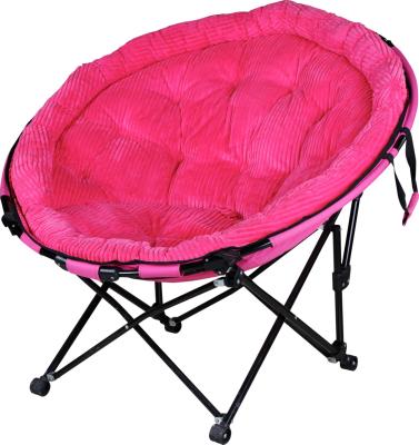 China Oversize Folding Metal Moon Chair Comfort Foldable Easy-Carry Luxury Chair For Adult for sale