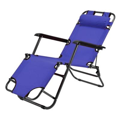 China Easy-carry portable dual-function folding chair and bed for outdoor furniture folding beach camping chair with handle sun loungers chair bed for sale