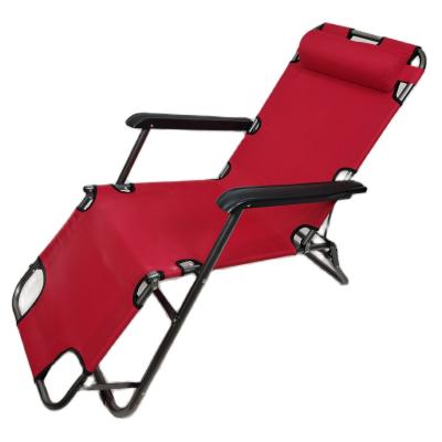 China Hot-selling Metal Frame Lightweight Outdoor Camping Weather Outdoor Furniture Folding Beach Chairs Dual-Use Chair for sale