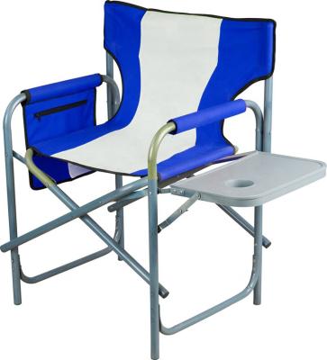 China Portable Folding Directors Chair Metal Easy Folding Outdoor Foldable Camping Chair With Side Table And Bag for sale