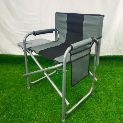 China Portable Folding Directors Chair Metal Easy-carry Outdoor Foldable Camping Chair With Side Table And Bag for sale