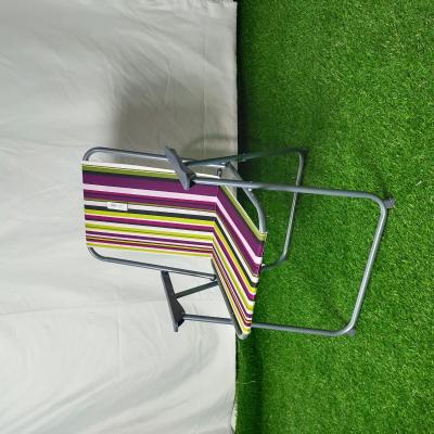 China 2021 New Outdoor Folding Chair Spring Easy-carry Back Beach Chair With Foot Pad for sale