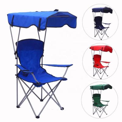 China Contemporary Outdoor Folding Canopy Fishing Chair Reclining Camping Chairs with Footrest Lightweight Relex Seat Portable Comfortable Chair for sale