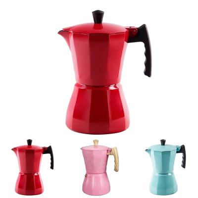 China WITH LID Coffee Maker Mocha Espresso Percolator Pot Moka Pot 3cup/6cup Percolator Tool Aluminum Pot for sale