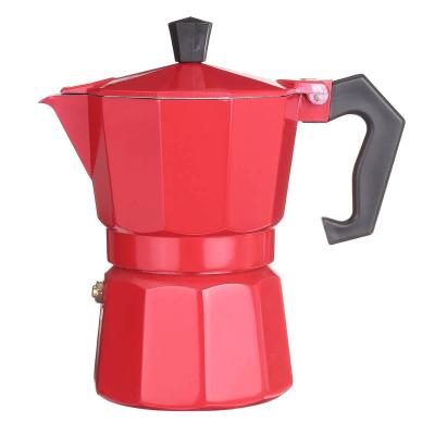 China WITH LID Moka Pot Espresso and Coffee Maker Gas or Electric Stovetop Espresso Shot Maker for Italian Espresso for sale