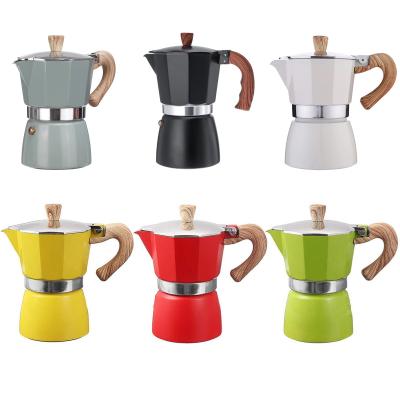 China WITH LID Selling High Quality Aluminum Material Professional Classic Italian Espresso Coffee Maker Mocha Coffee Pot for sale