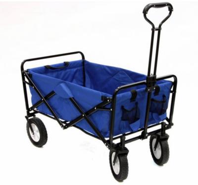 China Custom Folding Leisure Shopping Cart Beach Fishing Folding Camping Cart 5 Inch Wheel for sale