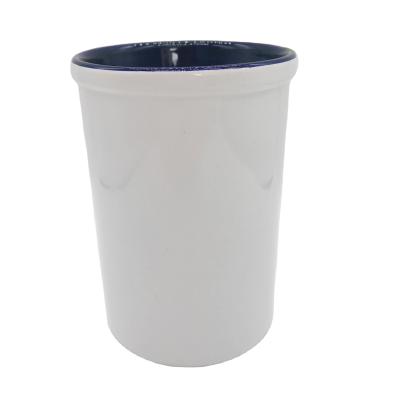 China Sustainable Matt No Handle Cup Wholesale White Color 18oz And 16oz Customized Ceramic Glazed Coffee Mugs for sale