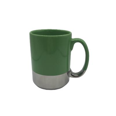 China Viable Electroplate 15oz Sublimation Porcelain Mug Sublimation Ceramic Coffee Mug for sale