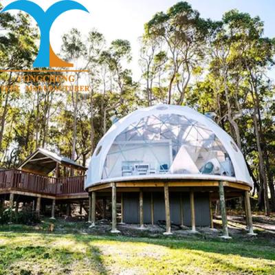 China Extended type 2021 new waterproof glamping dome tent w123 dome tent 4m tent dome tent polycarbonate geodesy dome house for sale