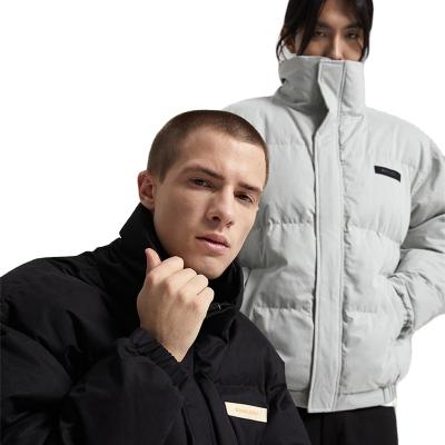 China Breathable Mens High Collar Warm Sports Pure Color Coats Winter Outwear Sports Jacket For Boys for sale