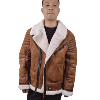 China Breathable FAUX SUEDE BOMBER WITH SHERPA LINING for sale