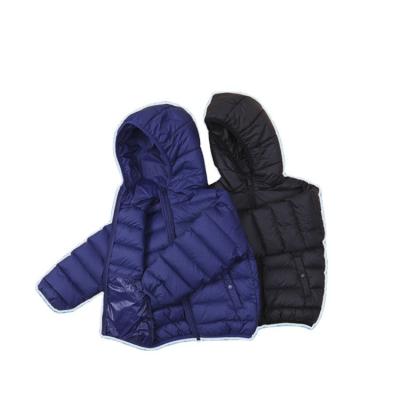 China Waterproof 2021 Winter Kids Stripper Down Jacket Hooded Lightweight For Kids for sale